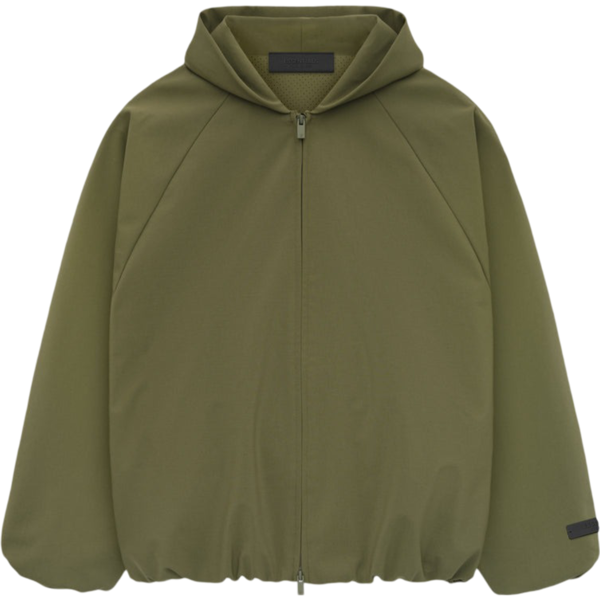 Fear of God Essentials Bonded Nylon Hooded Bomber in Fear of God Essentials Bonded Nylon Hooded Bomber in